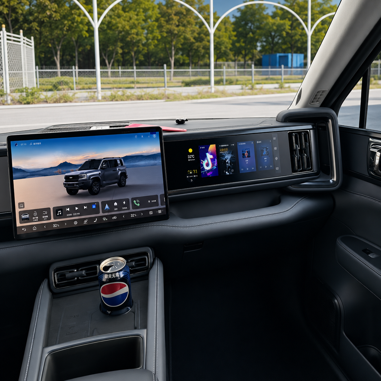 Roadnavier 12.3" Android 14 Passenger Screen for Denza B5 | Qualcomm 8-Core | 4G LTE | 4K HiFi Multimedia Upgrade