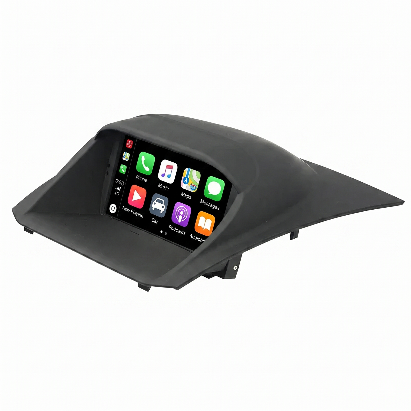 Ford Fiesta vertical style Android stereo displaying wireless Apple CarPlay interface menu