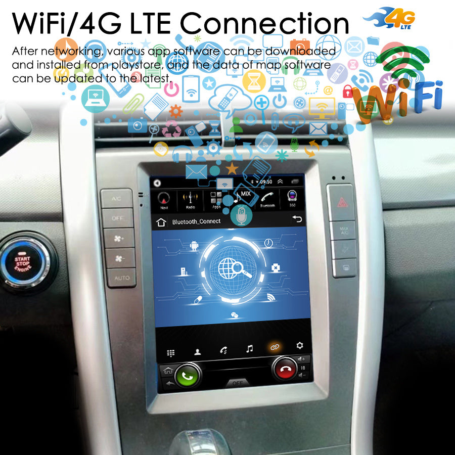 Ford Edge 2012–2014 10.4 Inch Android 14 GPS Navigation Car Stereo | Wireless CarPlay & 4G