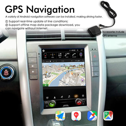 Ford Edge 2012–2014 10.4 Inch Android 14 GPS Navigation Car Stereo | Wireless CarPlay & 4G