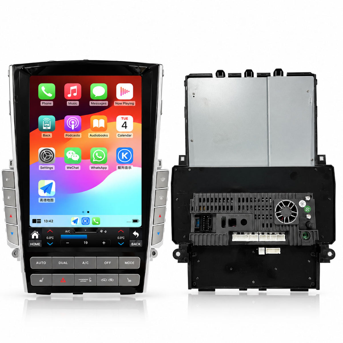Infiniti Q50 Q60 12.1 inch Android screen front and back view