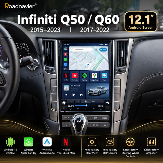 Infiniti Q50 2015-2023 Q60 2017-2022 12.1 inch Android screen upgrade