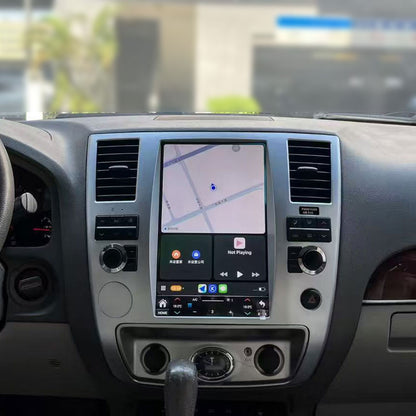 Full screen GPS navigation map display on Infiniti QX56 Android stereo upgrade