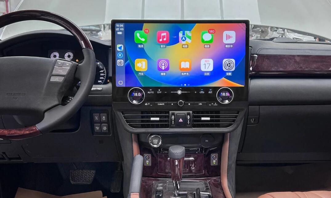 Lexus LX570 2007–2015 19.8 inch Android 13 touchscreen head unit with CarPlay and climate control
