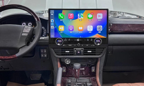 Lexus LX570 2007–2015 19.8 inch Android 13 touchscreen head unit with CarPlay and climate control