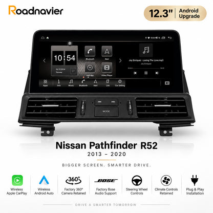 Nissan Pathfinder R52 2013-2020 12.3 inch Android screen upgrade