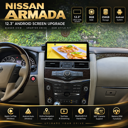 Nissan Armada 2017–2020 12.3" Android Screen Upgrade