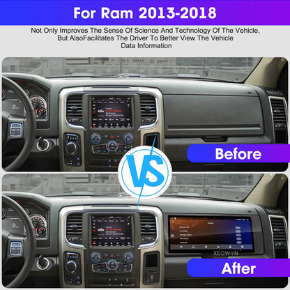 Dodge Ram 1500/2500/3500 | 2013–2018 | 17" Passenger Screen — Wireless CarPlay, 8-Core