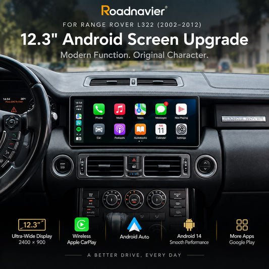 12.3 inch Android screen upgrade for Range Rover L322 2002-2012
