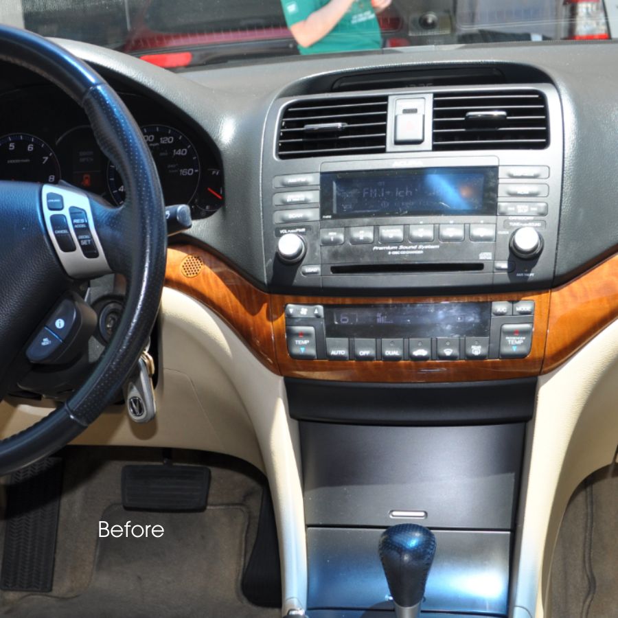 Acura TSX 2003–2008 original factory radio dashboard before screen upgrade