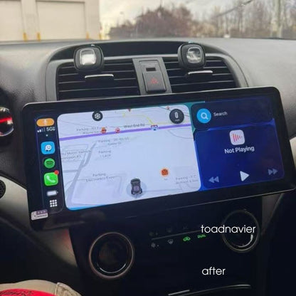 Acura TSX 2003–2008 dashboard after installing Roadnavier 12.3-inch Android touchscreen