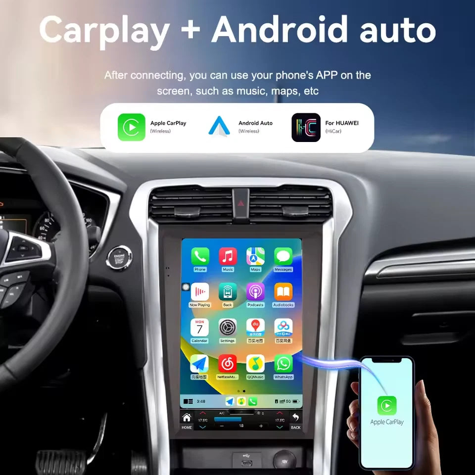 Roadnavier® | 12.1" Tesla-Style Android 14 for Ford Fusion & Mondeo MK5