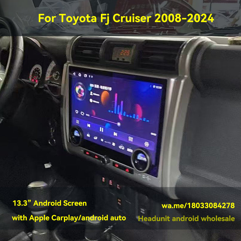 Toyota FJ Cruiser | 2007–2022 | 13.3" Android Screen — Wireless CarPlay & Android Auto
