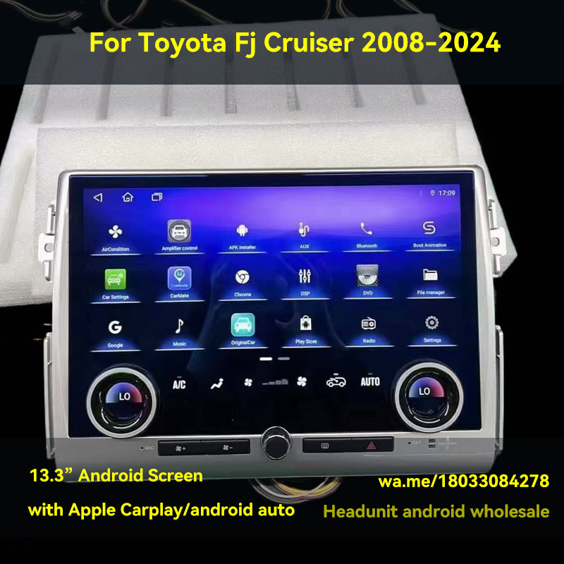 Toyota FJ Cruiser | 2007–2022 | 13.3" Android Screen — Wireless CarPlay & Android Auto