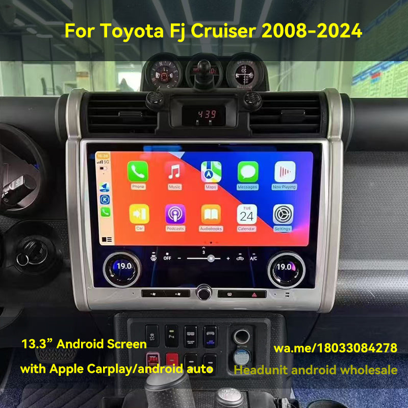 Toyota FJ Cruiser | 2007–2022 | 13.3" Android Screen — Wireless CarPlay & Android Auto