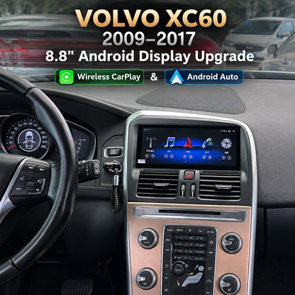 Volvo XC60 2009-2017 8.8 inch Android display upgrade with wireless CarPlay and Android Auto