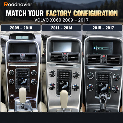 Volvo XC60 2009-2017 dashboard compatibility for 2009-2010 2011-2014 and 2015-2017 configurations